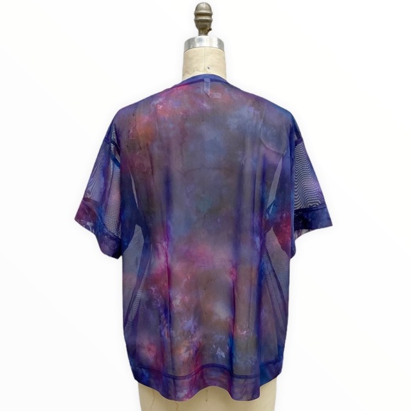Athleta Tie Dye Mesh Oversized Tee Shirt Top - Picture 3 of 8